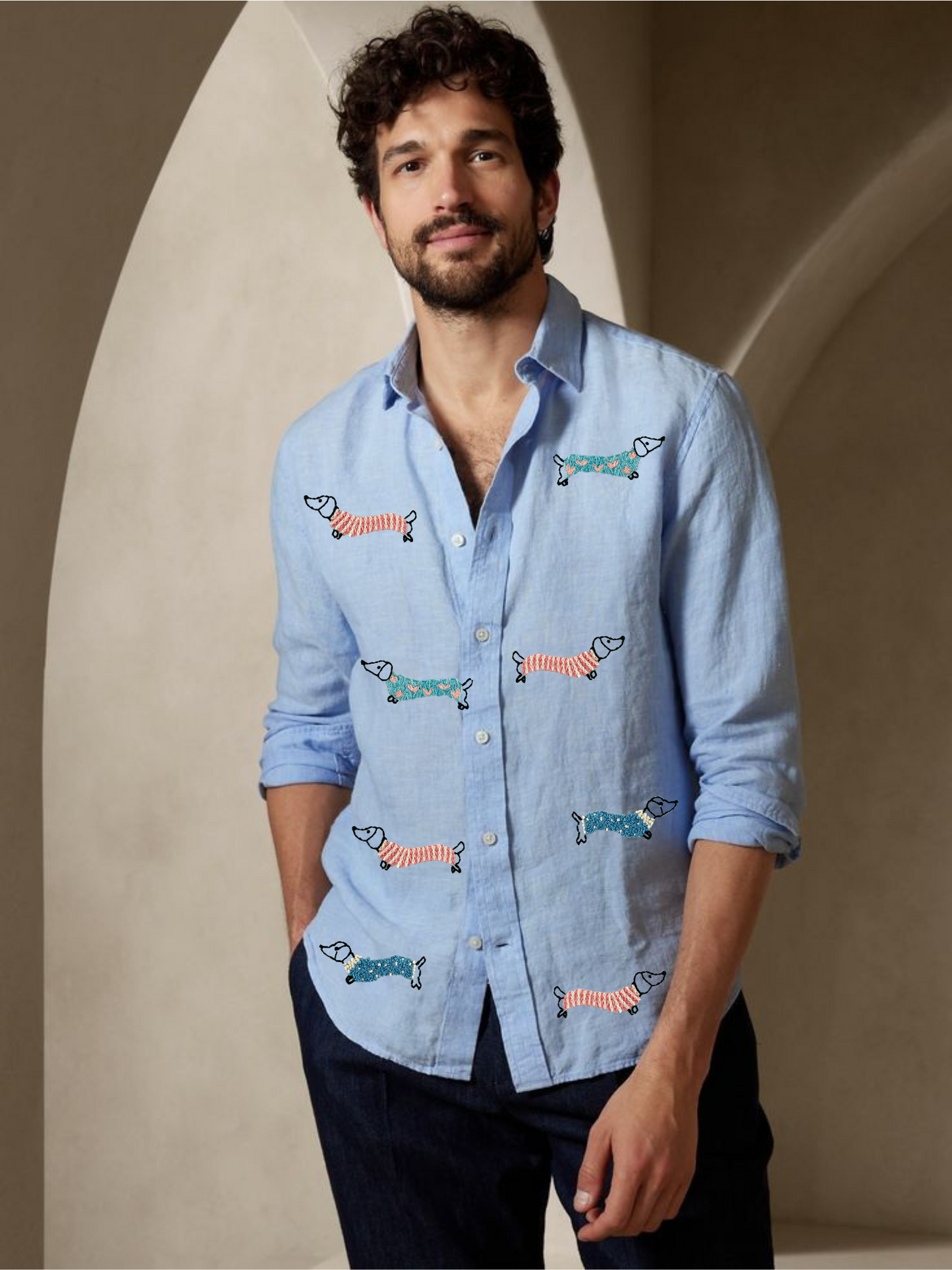 SAUSAGE DOG BRODÉE SHIRT