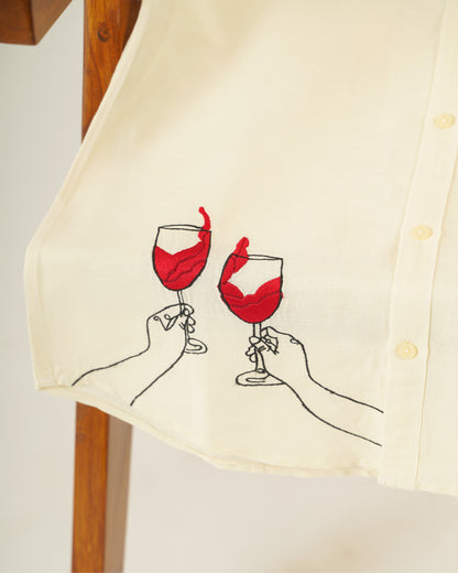 RED WINE BRODÉE SHIRT