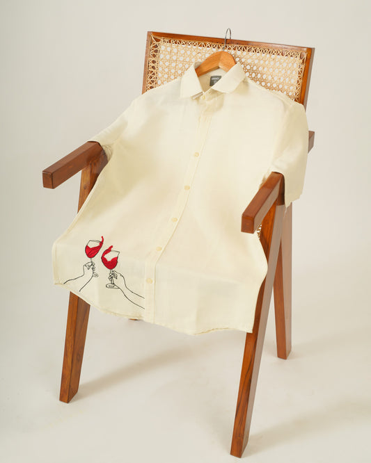 RED WINE BRODÉE SHIRT